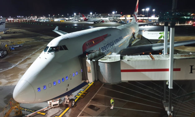 Na horní palubě Boeingu 747-400 British Airways